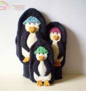 Frankies Knitted Stuff - Penguin Mittens by Frankie Brown