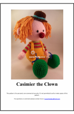 Pii-Chii Design - Tussen Haakjes - Casimier the clown - Dutch and English