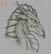 Artecy Cross Stitch - Dragon Head by Dee Dreslough