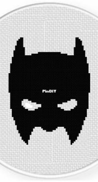 Daily Cross Stitch - Bat Mask