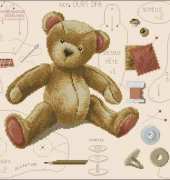 Ours dAntan Bear sampler from De fil en Aiguille DFEA HS 12 XSD