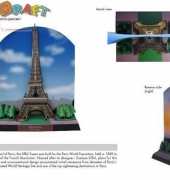 Paper Craft-Eiffel Tower-Canon Free Pattern