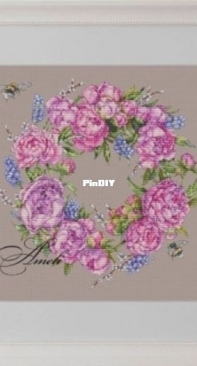 Ameli Stitch - Peonies and Muscari by Anna Smith/Kuznetsova