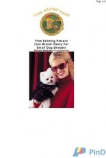 Lion Brand Yarn-K1-dogSweater-Puppy Love Dog Sweater-Free