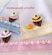 Msmusical Croche - Pano de Prato Cupcake - Portuguese
