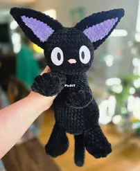 Fairytale Crafts by Zay - Fairytale Crochet - Zayame - Black Cat Laying Down Style