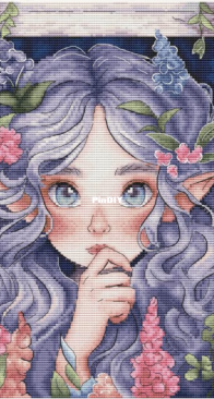Feerique cross stitch - A look through the petals by Olga Stratovich CSS