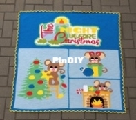 Tapestry crochet Christmas blanket