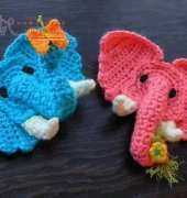 Tamara Adams - 3-D Worsted / Aran Elephant Appliques - free