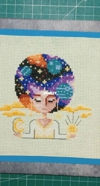 Cross stitch painting designed by Barbara Ana