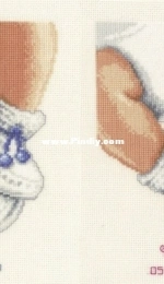 Vervaco 45.232 - Baby Boots Birth Sampler XSD