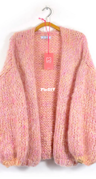 Chunky Basic Mohair Cardigan Milky No15 by Marrinda Herms - MYPZ