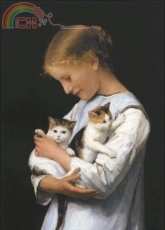 Golden Kite GK 2033 - Girl Holding Two Cats
