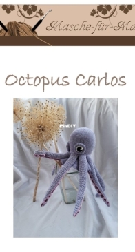 Masche fur Masche - Sandra van Lenten - Octopus Carlos - Krake Carloss