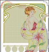Art Nouveau Summer Mucha Lady by Maria Diaz from Cross Stitch Gold 21 XSD