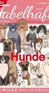 Fabelhaft Patchwork Appliqué-Muster - №4 - November 2024 - Hunde - Dogs - German