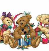 Dimensions 8693 Christmas Bears Tree Skirt PCS