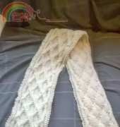 Sample knit cabled scarf