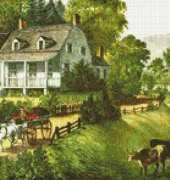 Artecy Cross Stitch - Farm by Currier Ives