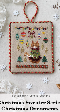 Stitch with Coffee Designs - Christmas Sweater Series - Christmas Ornaments