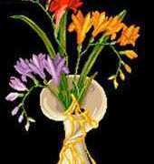 Rogoblen 7.64 - Freesias on Black Cloth XSD