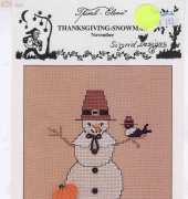 Sigrid Designs Thimb-Elena - Thanksgiving-Snowman - November