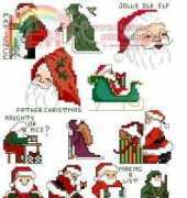 Jeanette Crews Designs 437 One Night Sleepers - 32 Santas