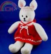 YvonneKnits - Trixie Rabbit - DPN Knit Toy