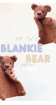 Nooks Hooks Shop - Anoek Strumane - No Sew Blankie Bear