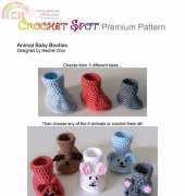 Crochet Spot Premium Pattern 837744 Baby Animal Booties by Rachel Choi 2011