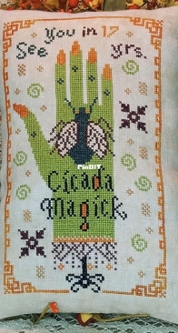 Miss Prim - Goode Witchs Pet Collection 2 Cicada Pillow by Rhonda Knauf