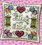 Lifes A Stitch Pincushion by Joan Elliott from A Womans World