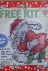 DMC Somebunny to Love Heart from Cross Stitch Crazy 92 Christmas 2006 XSD