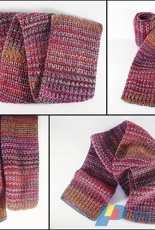 Frankies Knitted Stuff-Red Zebra Scarf by Frankie Brown-Free