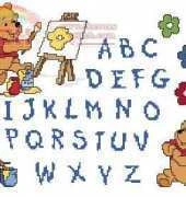 Vervaco 70.983 Winnie the Pooh Alphabet Sampler