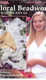 Leisure Arts Leaflet 2637 - Floral Beadwork in Waste Canvas