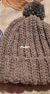pinkish crochet hat