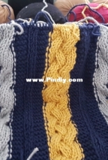 Hogwarts House Cable Scarf by Tessa J-Free