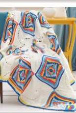 Yarnspirations - Bernat - Wonky Square Afghan - Free