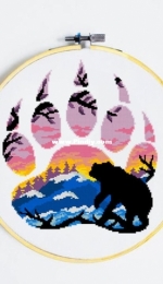 Oh My Stitches - Bear Paw Print