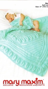 Mary Maxim 3767N soft leaf blanket