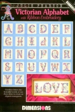 Dimensions 0237 - Victorian Alphabet with Ribbon Embroidery by Julie Pearson XSD