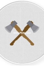 Daily Cross Stitch - Crossed Axe