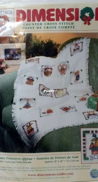 Dimensions - 8658 Christmas Treasures Afghan XSD