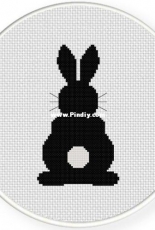 Daily Cross Stitch - Behind a Rabbit