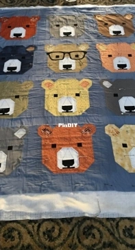 bojo the bear ready to quilt