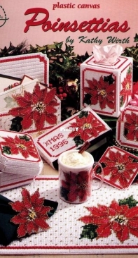 American School of Needlework ASN 3162 Plastic Canvas Poinsettias