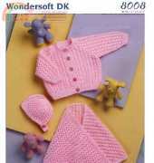 Stylecraft DK  - 8008 - Cardigan, bonnet and shawl