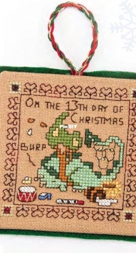 13th Day of Christmas by Dragon Dreams from Just Cross Stitch - Christmas Ornaments 2016 PCS + XSD