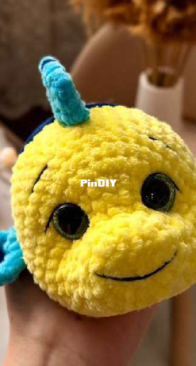 Patterns Fly / Teddy knitted - Easy crochet Love - Darya / Daria Kiseleva - Flounder Fish - English Translated - Free